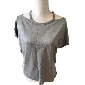 rag & bone Cut out Detail Short Sleeve Top Gray S